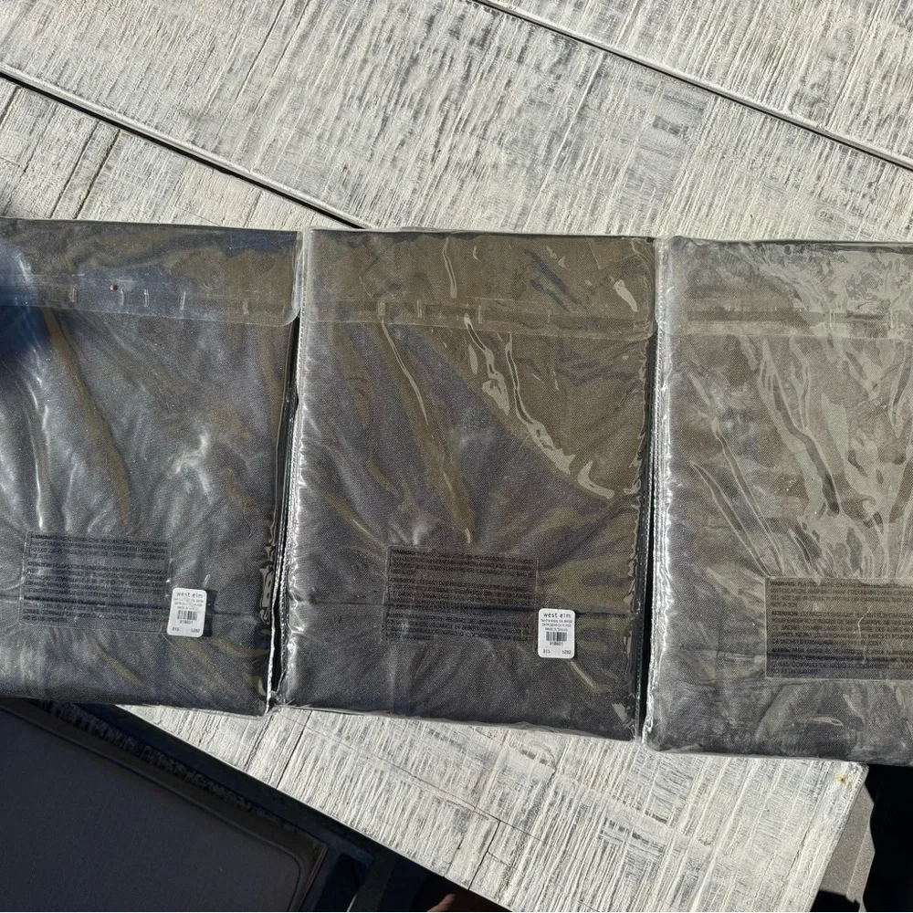 West Elm Gray Chair Covers x4